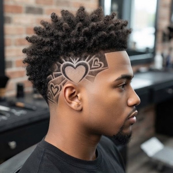 Burst Fade Heart Design