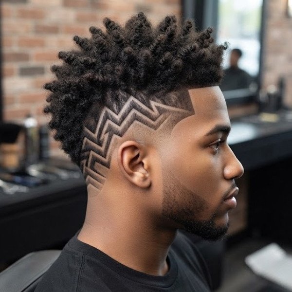 Burst Fade Zigzag Design