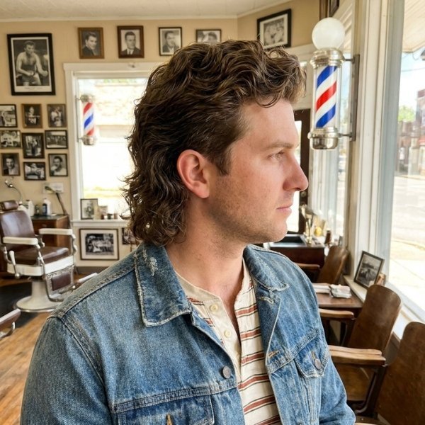 Classic Wavy Mullet Men