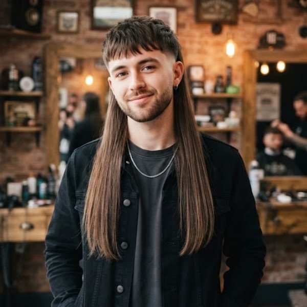 Long Straight Hair Mullet