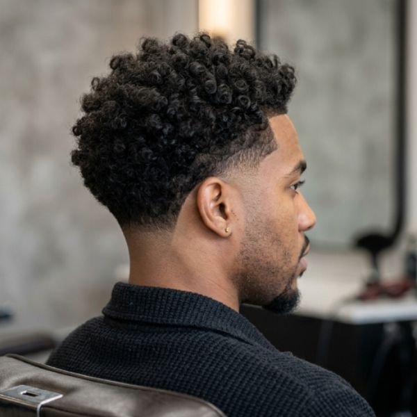  Low Curly Burst Fade