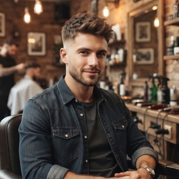 Messy Low Fade Crew Cut