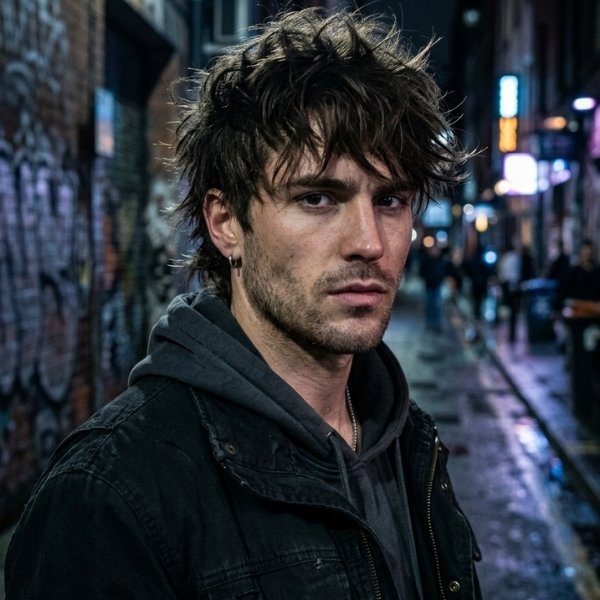 Messy Short Wolf Cut Men