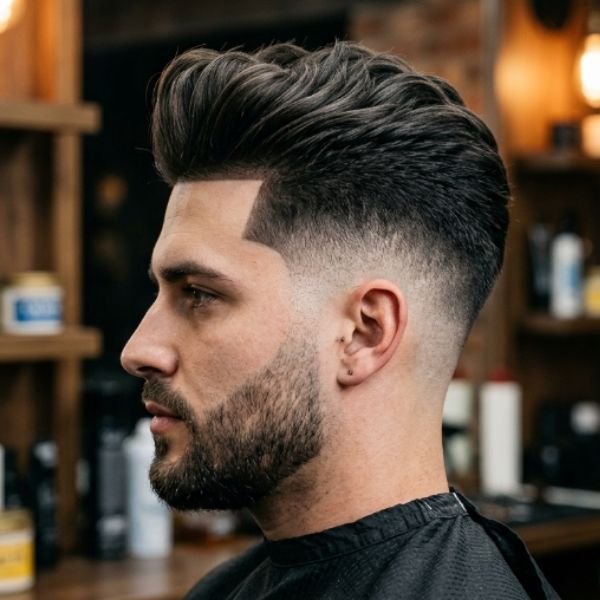 Mid Fade with Quiff