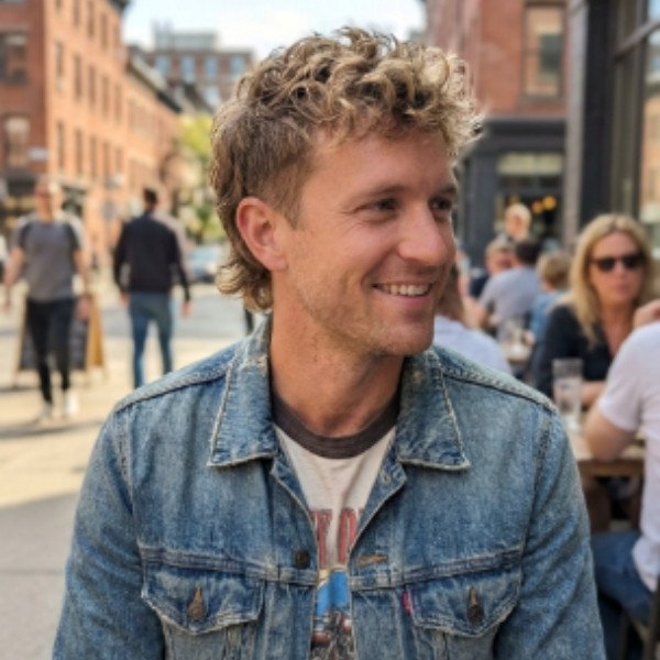 Short Wavy Mullet Men