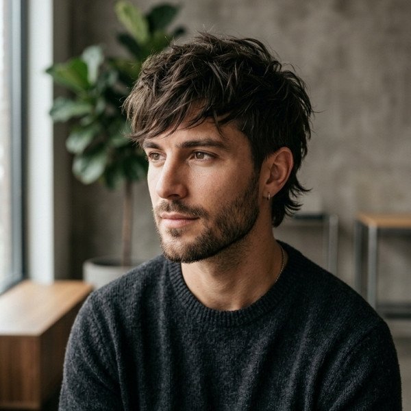 Short Wolf Cut Men Hairstyle Basics