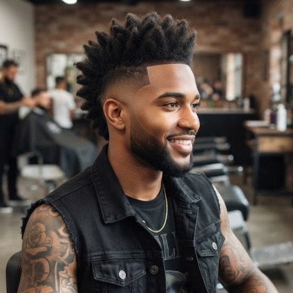 Skin Burst Fade Mohawk