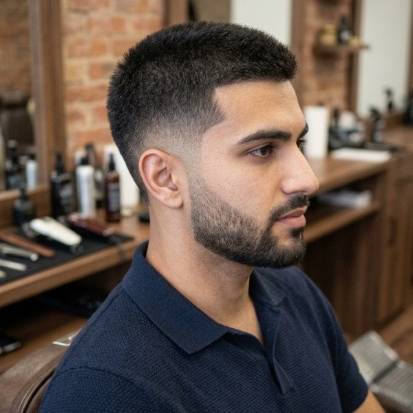 12 Guard Buzz Cut Mid Taper for a Polished Look