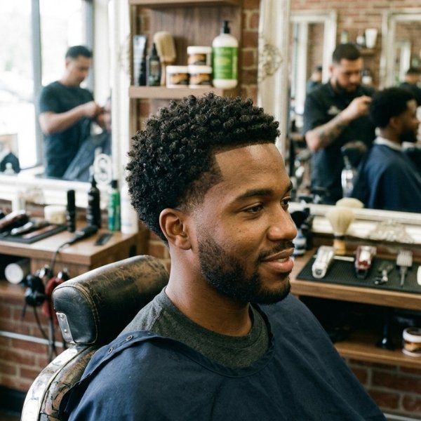 12 Guard Buzz Cut for Curly Hair with Natural Volume