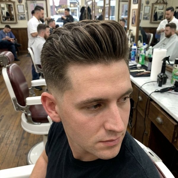  Mid Burst Fade Slick Back