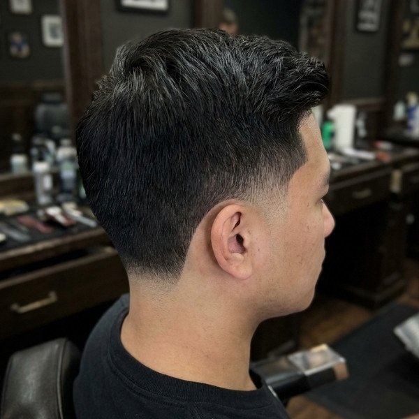 Taper Straight Burst Fade