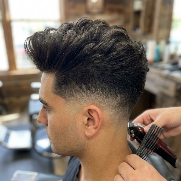 Thick Quiff Fade