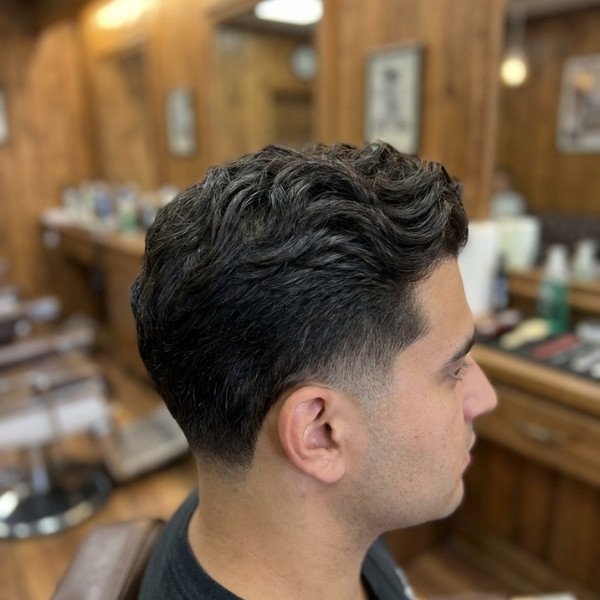 Wavy Mid Burst Fade